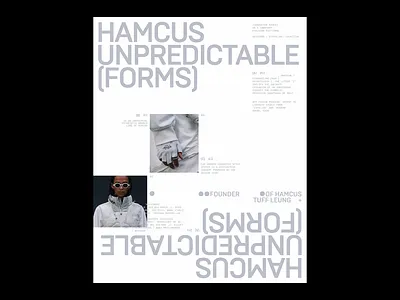 HAMCUS Unpredictable Forms Poster bold typography design digital art graphic design hamcus minimalism minimalistic design modern design poster poster design typo typography unpredictable forms