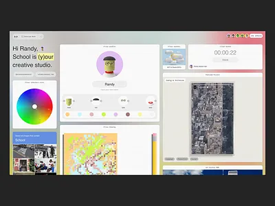 Creative Studio Dashboard UI art art studio blog bold typography color palette colorful colorful design creative creative studio design digital art graphic design modern modern design studio studio design typography vibrant web web design