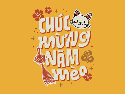 Lunar New Year 2023 - Year of the Cat design handlettering illustration lettering lunar new year typography