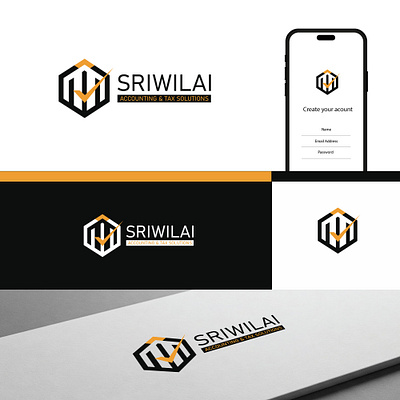 Accounting & tax solution logo for SRIWILAI 2025 accounting branding finace finance graphic design logo