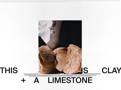 Clay Limestone Material Study bold clay clean clean design creative design graphic design limestone minimalist minimalist design modern modern design simple typo typographic design typography