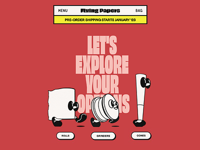 Flying Papers E-commerce Page [layful colorful creative creative design design e commerce e commerce desifn graphic design playful design retro typo typographic design typography vobrant