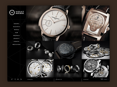 Violet Avenue - '13 eCommerce concept concept design ecommerce elegant shop ui ux uxui watches web design