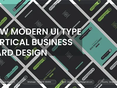 Modern Vertical Business Card Design black and white design brand design brand identity branding business card business card design graphic design horizontal business card design horizontal card design logo modern business card modern business card design new business card design trending card design ui vertical business card design vertical business card mockup visiting card design