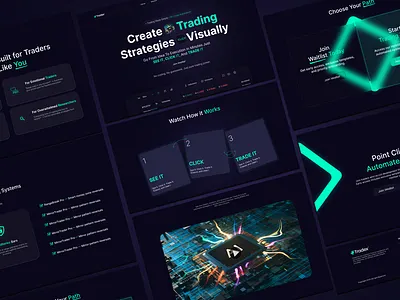Tradex AI – Modern Trading Website UI Design branding graphic design modern ui design modern website trading website ui website design