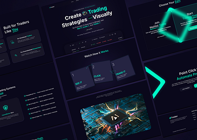 Tradex AI – Modern Trading Website UI Design branding graphic design modern ui design modern website trading website ui website design