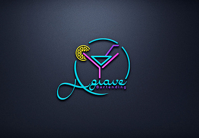 Agrave Bartending (Logo Design) branding custom logo design graphic design logo logo creation logo design logo maker logo redesign minimalist logo modern modern logo professional logo vector