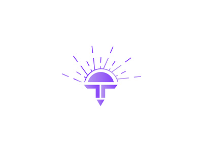 Sun-pen Logo design. 3d a b c d e f g h i j k l m n o p abstract logo branding branding identity business logo icon logo logo designer logo maker mark minimal logo pen icon raising sun startup logo sun up logo symbol visual mark
