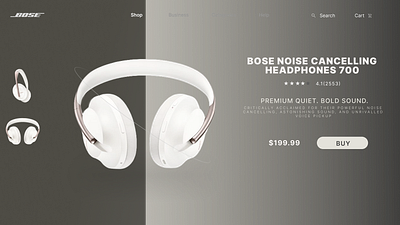 BOSE headphone landing page UI concept branding graphic design headphones rebranding ui uiconcept uiuxdesigner website