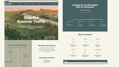 BuzzRide UI Website brand graphic design ui ux website