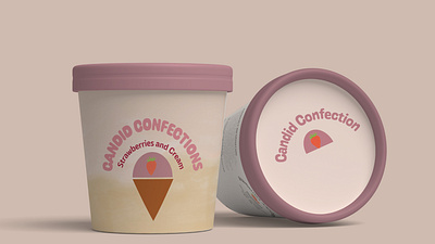 Packaging Candid Confection branding design graphic design ice cream packaging print product