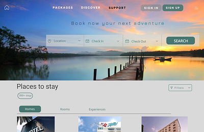 Hotel Booking Site UI concept bookingapp bookingsite cleanui graphic design hotelbookingui travelapp ui uiconcept uidesign uiuxdesigner website
