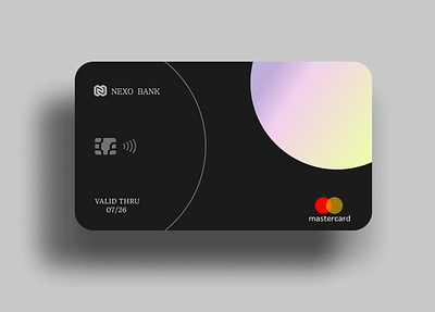 Card for NEXO BANK concept aesthetic card carddesign cleanui creditcard graphic design modernui ui uiconcept uidesign