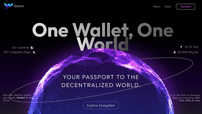 Crypto Wallet Hero Section UI Concept branding design graphic design ui ui concept ui ux web design web ui