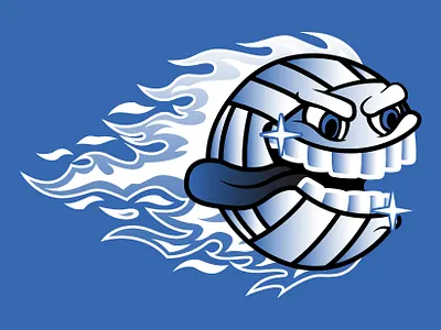 Doc Foley Volleyball Tournament design digital art flames illustration illustrator photoshop sports t shirt teeth vector volleyball