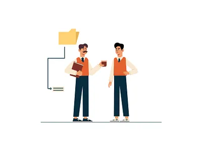 Flat Illustration for Business business illustration corporate illustration financial illustration flat design marketing illustration office scene professional illustration startup illustration strategy illustration teamwork illustration