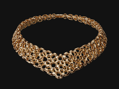 Necklace design 3d concept generative design industrial design jewelry necklace organic parametric design product design render