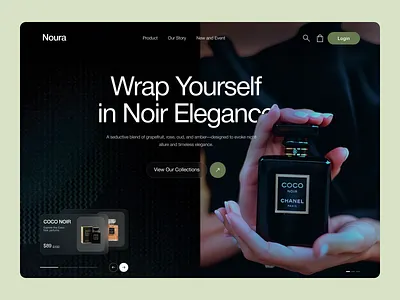 Noura - Ecommerce Website eccommerce we ecommerce ecommerce website design elegant online perfume website online shopping landing page oripio perfume perfume store perfume website shopify shopping sujon ui design web design website woocommerce