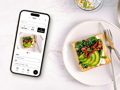 Food diary mobile app app foodapp phone ui ux uxui uxuidesign
