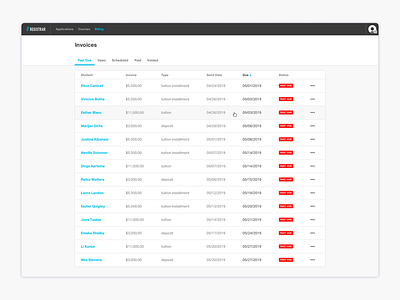 Invoice library billing app invoice library invoicing product design ui ui design ux ux design web app