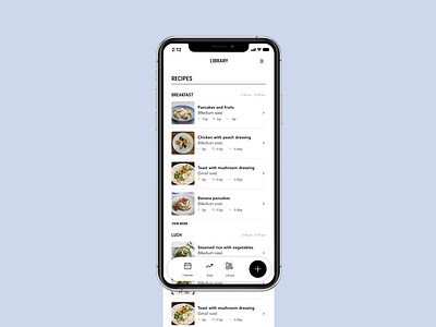 Food diary mobile app app foodapp phone scroll ui ux uxui uxuidesign
