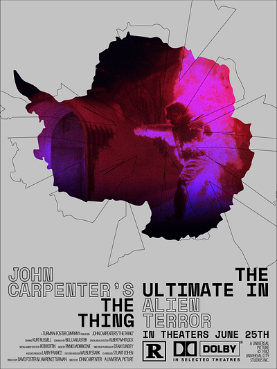 Horror Movie Poster Redesign Series: The Thing (1982) design graphic design poster design vector