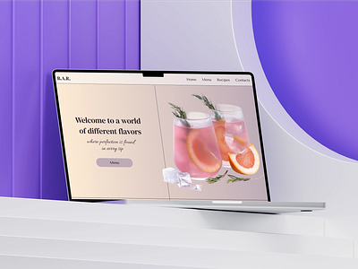 Landing page of bar animation branding colors design design web figma ui