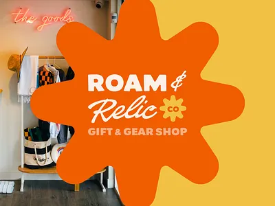 Roam + Relic - Travel Gift Shop Logo brand identity branding gift shop branding gift shop logo illustration logo logo design outdoor brand outdoor industry branding outdoor industry logo outdoor shop branding outdoor shop logo relic roam roam and relic roam and relic logo surf shop branding surf shop logo travel shop branding travel shop logo