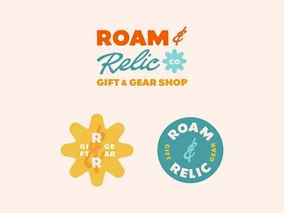 Roam and Relic - Gift + Gear Shop Badges emily wilson emily wilson design gift shop gift shop branding gift shop logo human nature logo logo design outdoor brand outdoor brand branding outdoor brand logo relic roam roam and relic souvenir shop souvenir shop branding souvenir shop logo travel shop travel shop branding travel shop logo