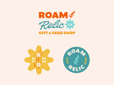 Roam and Relic - Gift + Gear Shop Badges emily wilson emily wilson design gift shop gift shop branding gift shop logo human nature logo logo design outdoor brand outdoor brand branding outdoor brand logo relic roam roam and relic souvenir shop souvenir shop branding souvenir shop logo travel shop travel shop branding travel shop logo