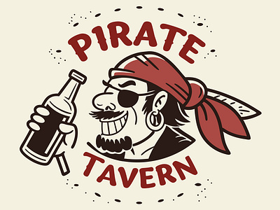 Pirate Tavern T- Shirt Design 3d animation branding graphic design logo motion graphics ui