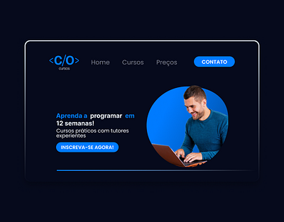 <C/O> - Cursos Online | Landing Page Design branding code coding landing page ui web design website