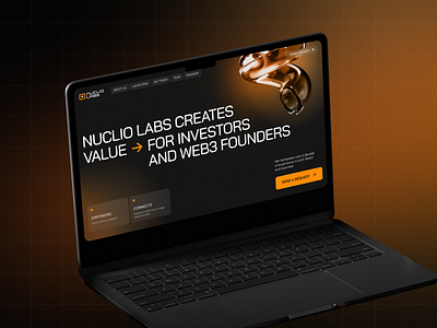 Nuclio Labs | Website for Web3 venture fund 3d corporate website crypto interface landing ui ux web design web3