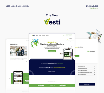 Vesti Redesign design landing page product design ui uiux user interface ux website