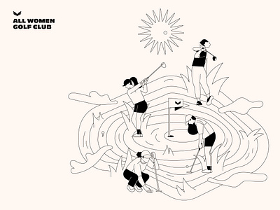 All Women Golf Club golf illustration vector visual
