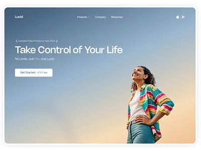 Lucid: Hero Section design fintech hero hero section landing landing page product design ui uiux user interface ux website