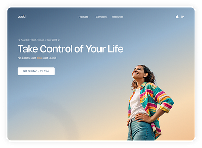 Lucid: Hero Section design fintech hero hero section landing landing page product design ui uiux user interface ux website