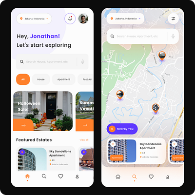 🏡 Real Estate App UI Design android app design app design dashboard ui e commerce ui figma ios app design landing page design mobile app ui redesign ui responsive design ui design ui prototyping uiux designer user flow design user interface design web app design website design