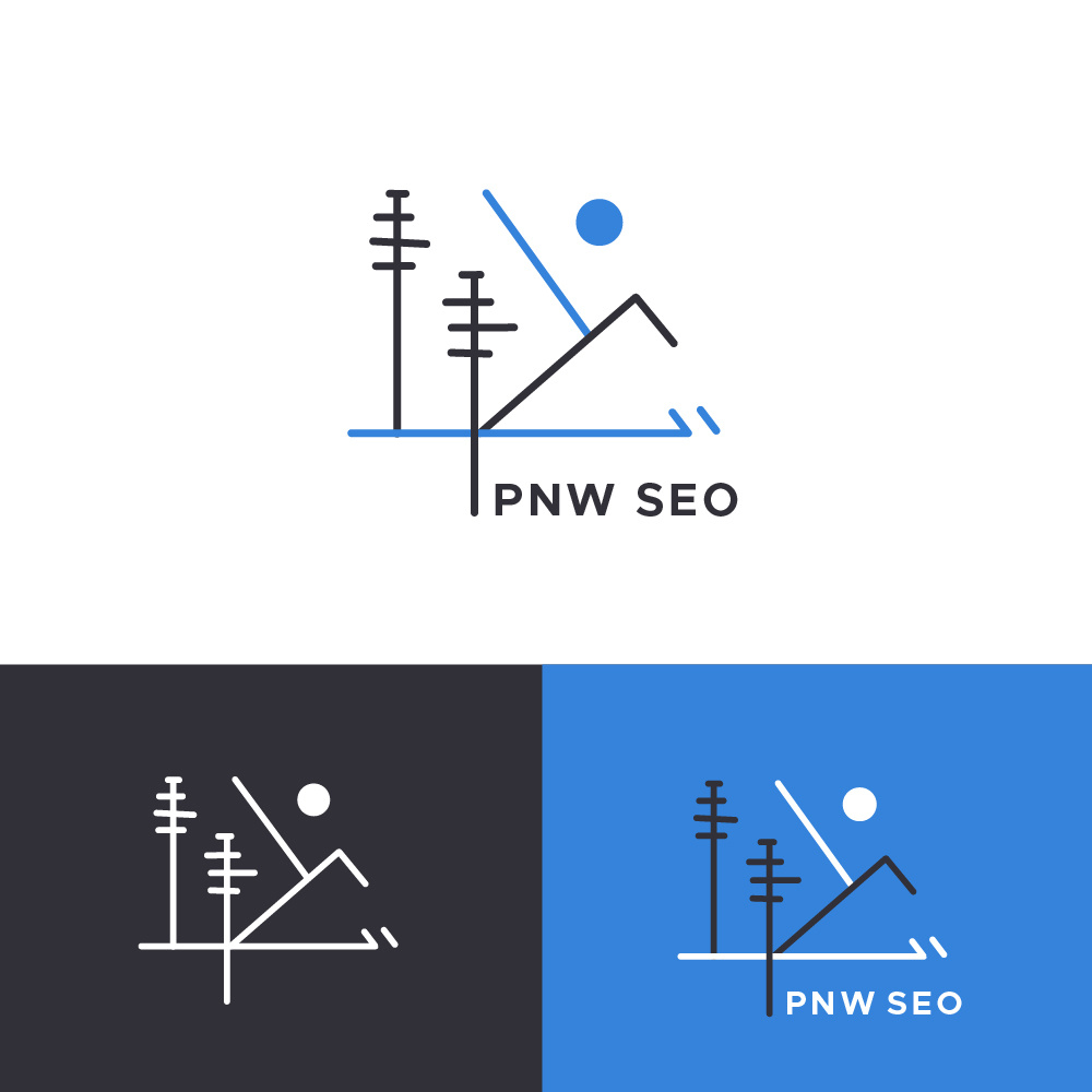 Logo for marketing agency with a Pacific Northwest landscape. adobe illustrator branding design forestlogo graphic design illustration logo logo design vector