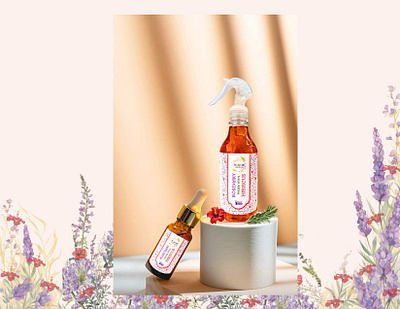 Brand Identity- Rosemary Water With Hibiscus branddesign branding design graphic design illustration logo printdesign visualidentity