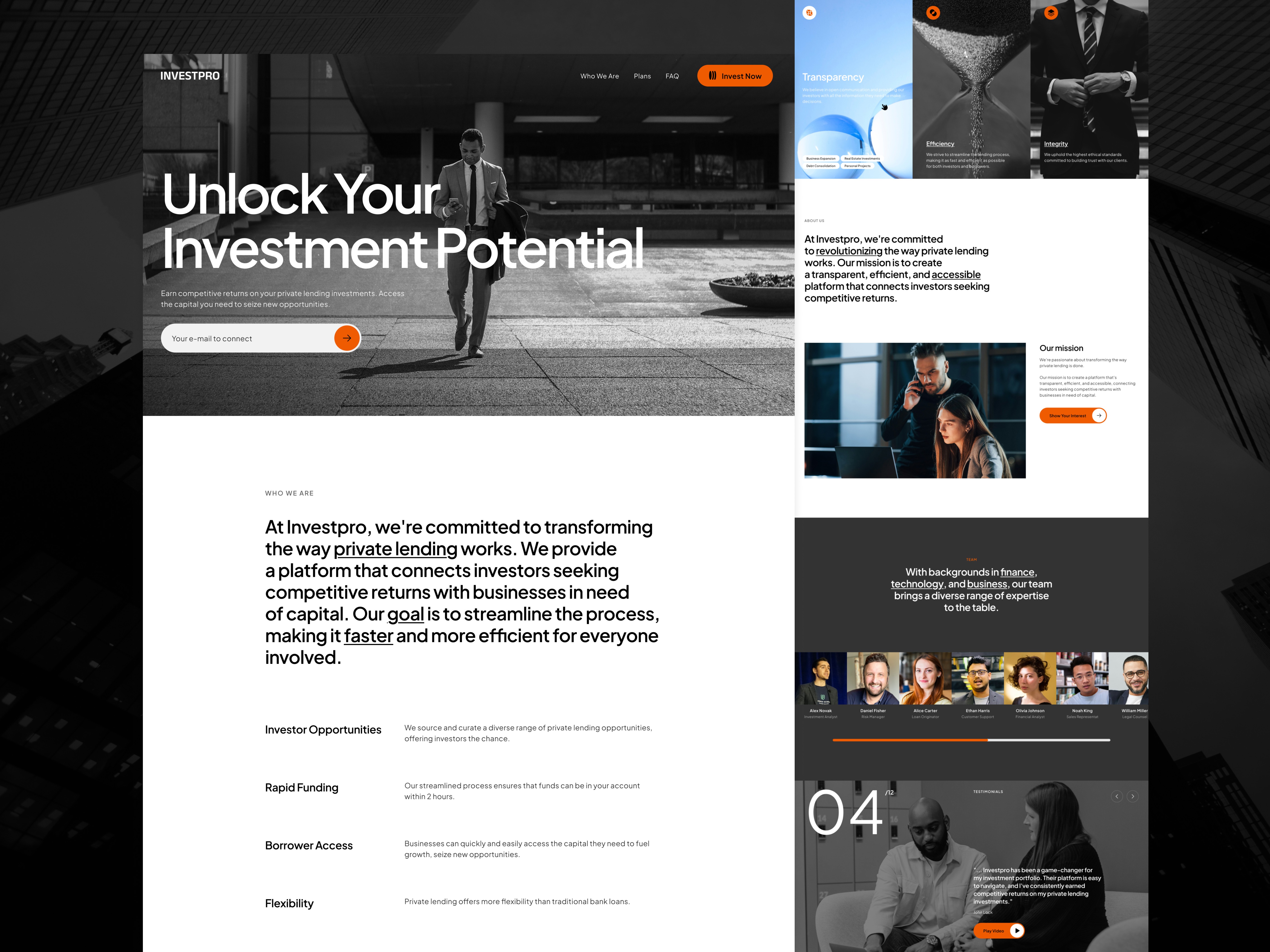 Modern Platform for Private Lending – Web & Mobile Design dark mode design e commerce finance finance app fintech design invest investing app investment landing page loans minimalism mobile design portfolio private lending responsive design saas design startup design us designers ux ui web design