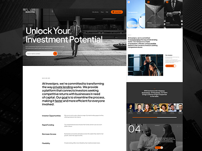 Modern Platform for Private Lending – Web & Mobile Design dark mode design e commerce finance finance app fintech design invest investing app investment landing page loans minimalism mobile design portfolio private lending responsive design saas design startup design us designers ux ui web design