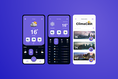 Weather App Concept ai app mobo ui ux