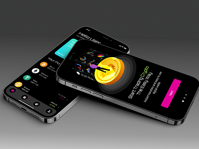 Mobile Cryptocurrency Application app branding case study crypto cryptocurrency dark mode design finance fintech illustration investing investment mobile money trading ui