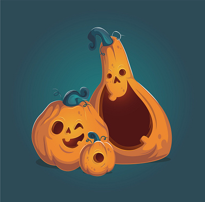 Halloween pumpkins cartoon characters halloween illustration pumpkins spooky vector