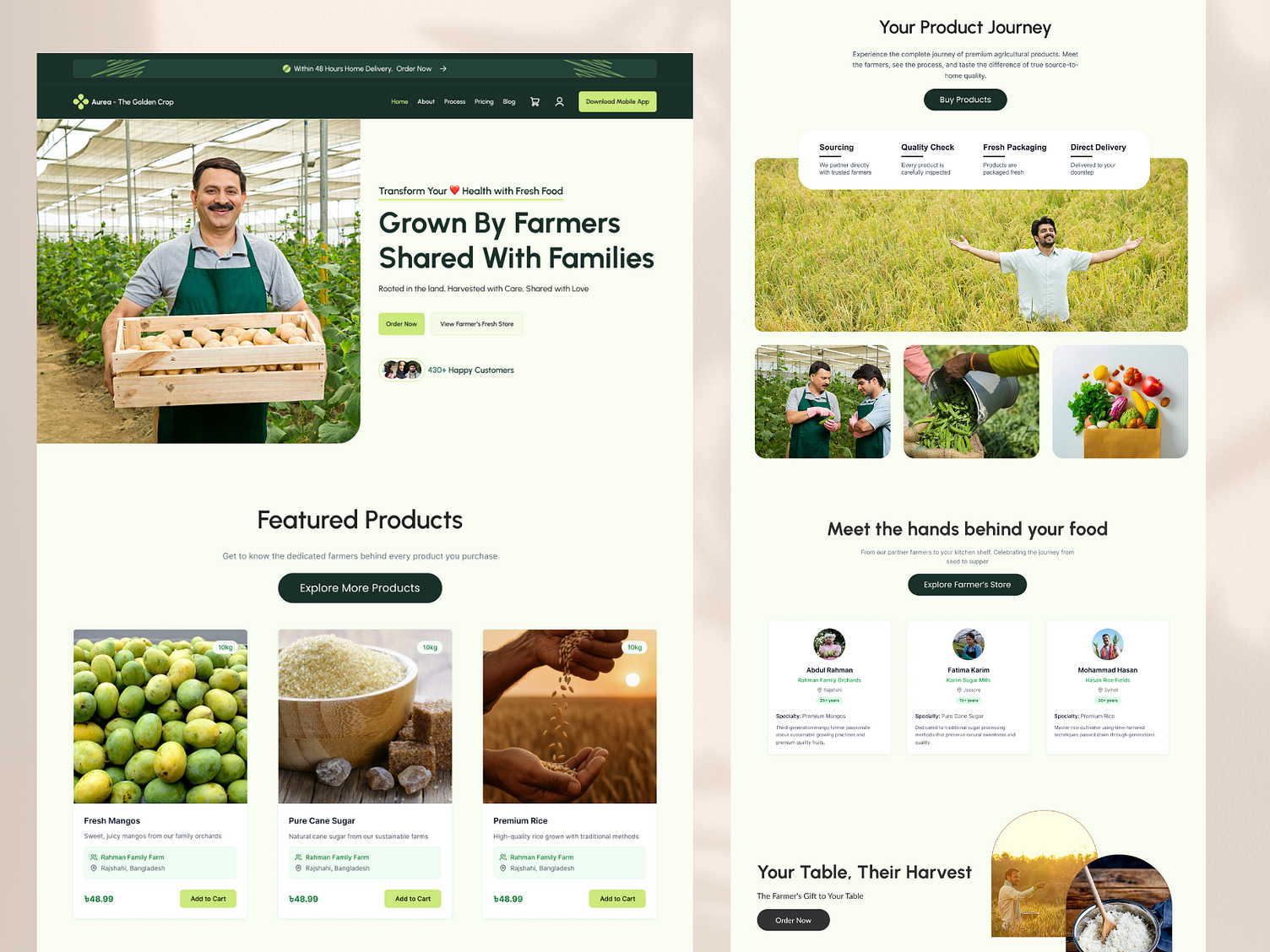 Farming Products Website Design