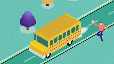 isometric guy animation motion graphics