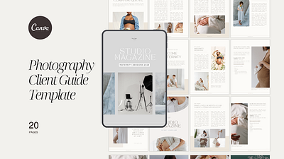 Premium Photography Client Guide – Editable Canva Template canva canva template client guide graphic design template