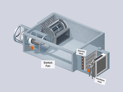 Interactive HVAC Product Modeling in Spline 3D🌡️ 3d animation 3d modeling damp fan hvac interactive manufacture metal product spline spline 3d