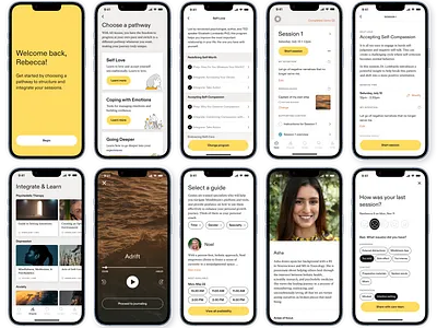 Mindbloom mobile app consumer health ios mental health mobile ui